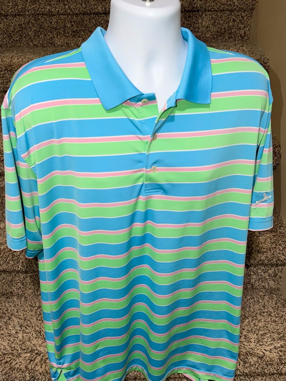 Stunning bright *PETER MILLAR summer comfort* men’s casual golf ⛳️ polo shirt